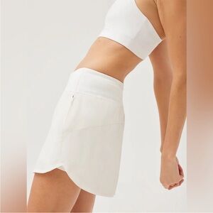 Outdoor Voices Hudson 4 In Skort White XXS Recycled Polyester Blend NEW